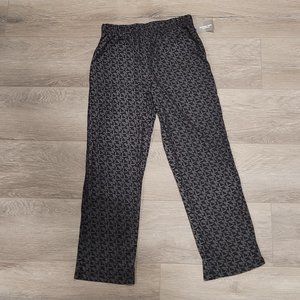 Michael Kors Pajama Pants Men Unisex Size Medium Black/Charcoal